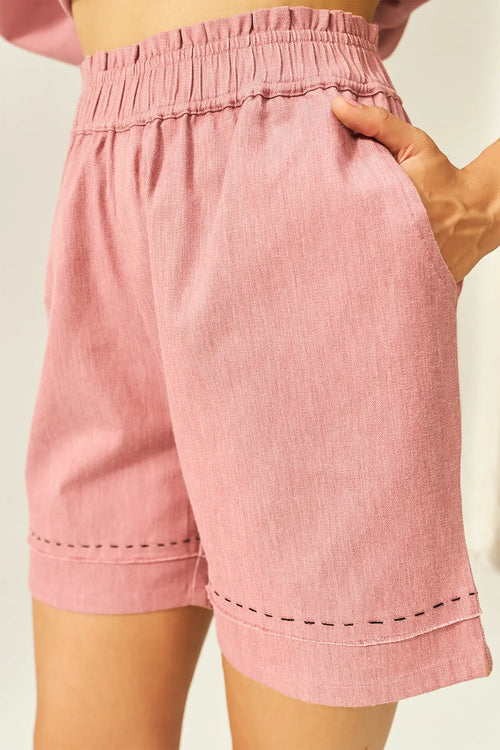 Lychee Mini Kaftan Co-ord Shorts