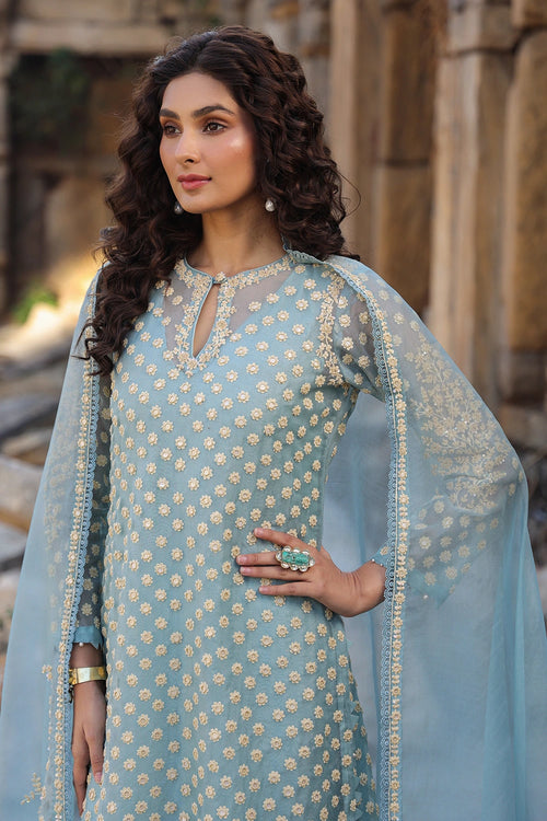 Vaayu Light Blue Buti Kurta Set
