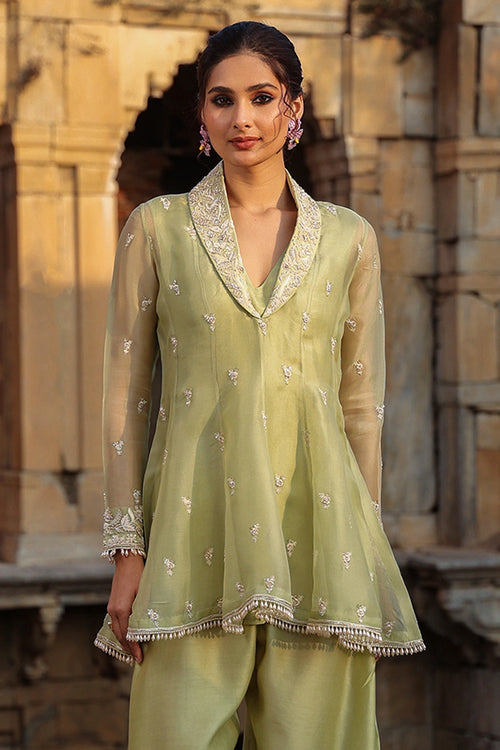 Vaayu Green Short Kalidar Set
