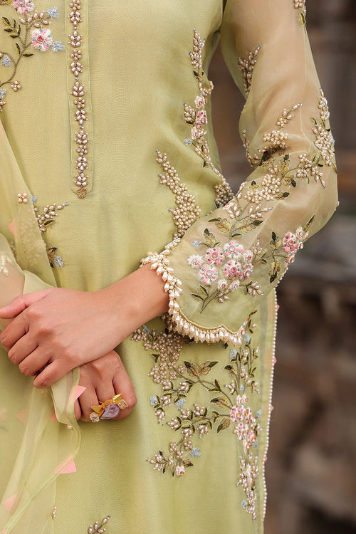Vaayu Green Multicolor Jaal Kurta Set