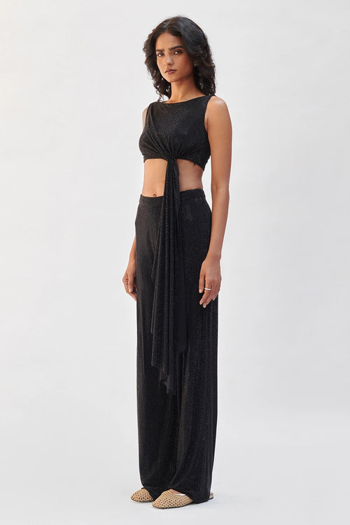 Black Rhinestone Pants