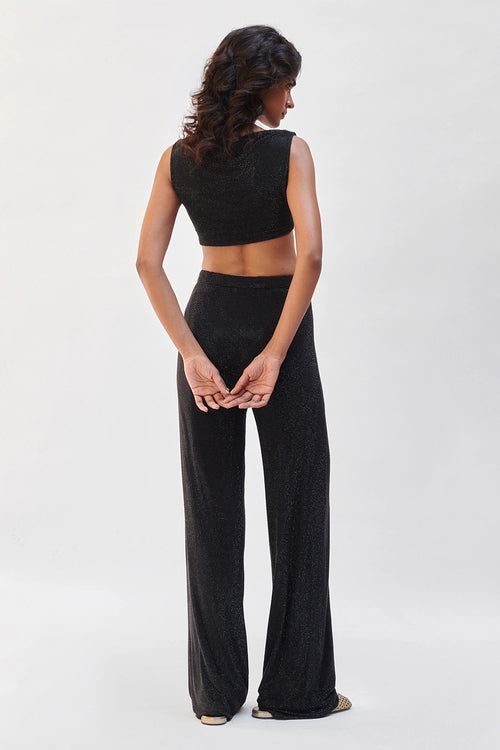 Black Rhinestone Pants