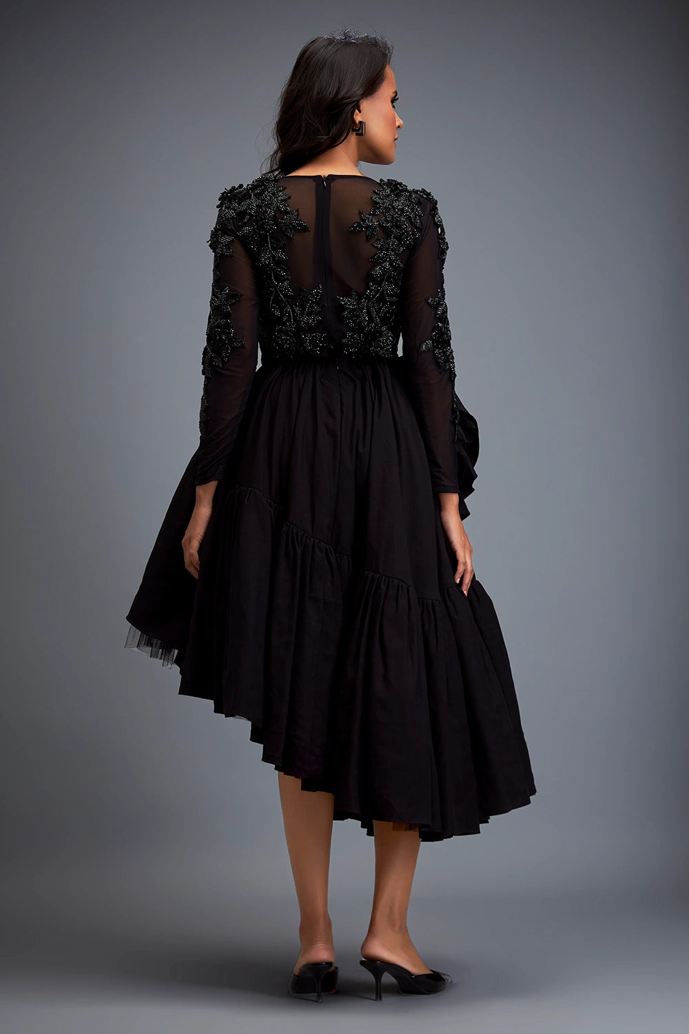 Swarovski Crystal Bodice With Ruffled Skirt