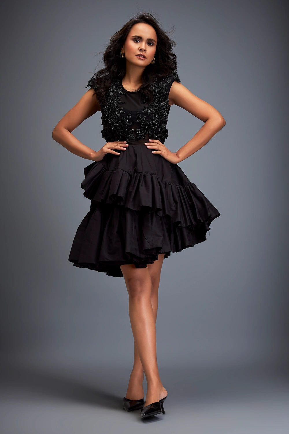 Swarovski Top With Mini Skirt