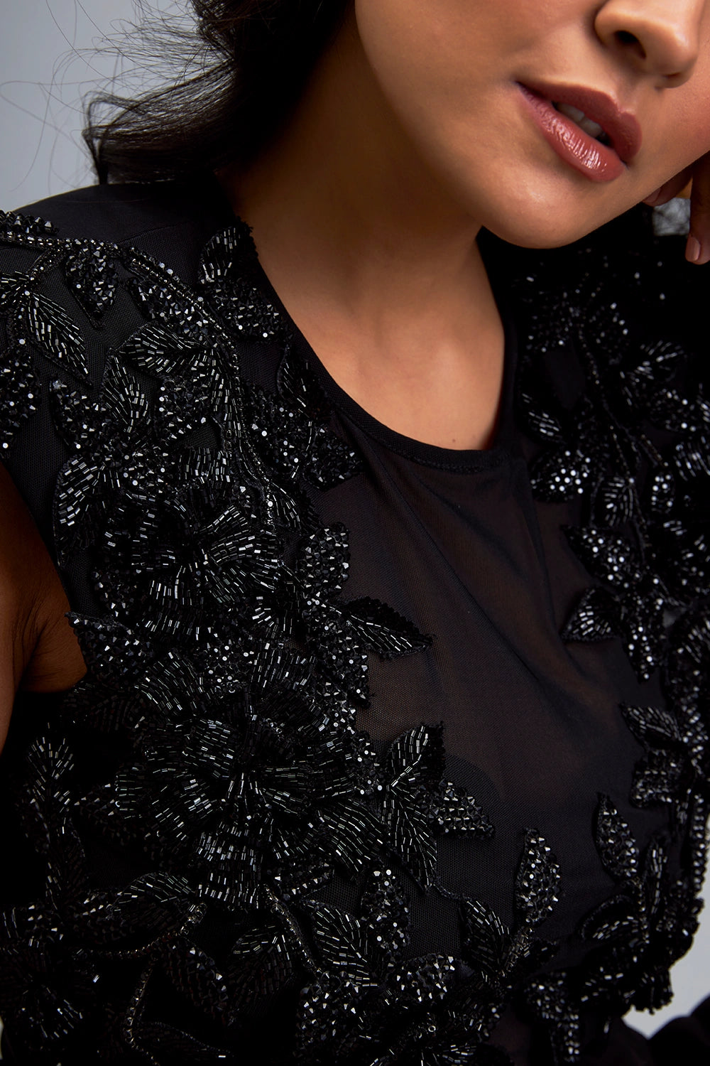 Swarovski Top With Mini Skirt