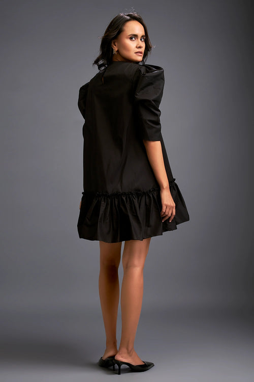 Black Swarovski Embellieshed Dress