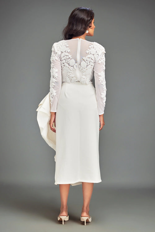White Swaroski Asymmetric Co-ord Set