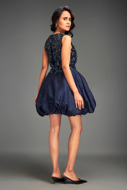 Blue Swaroski Embellished Dress