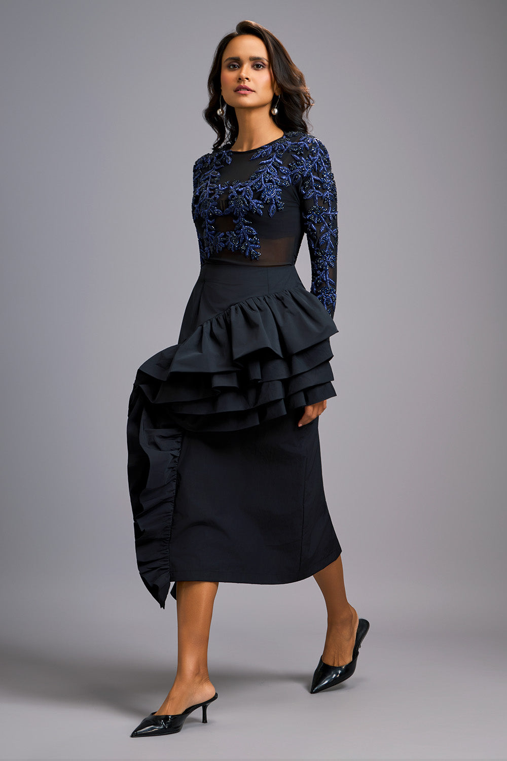 Blue Radiance Swarovski Elegance Co-ord Set