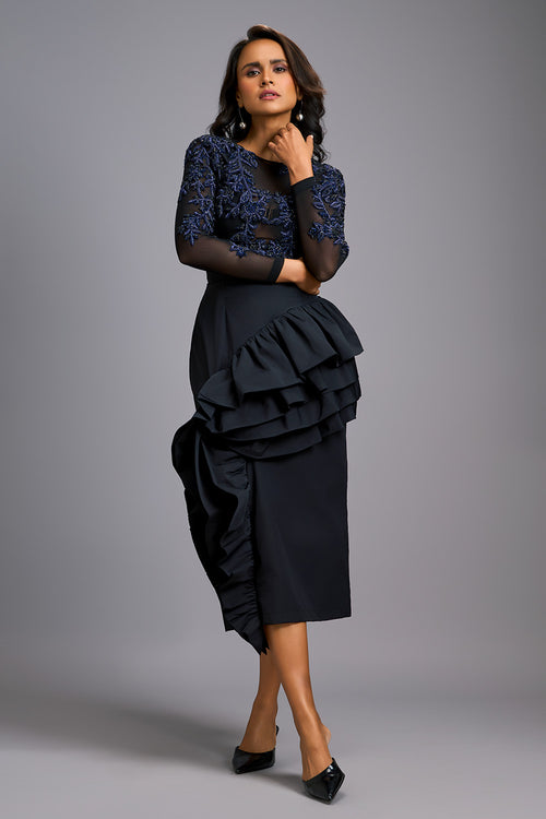 Blue Radiance Swarovski Elegance Co-ord Set