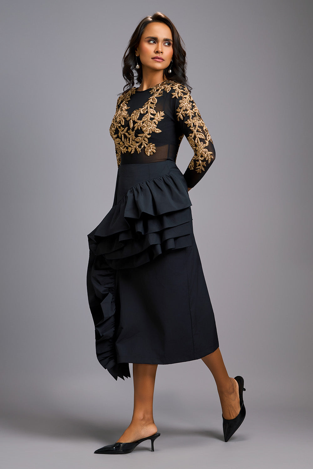 Golden Aura Swarovski Elegance Co-ord Set