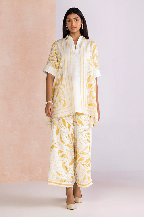 La Feuille Beige Burn Square Co-ord Set