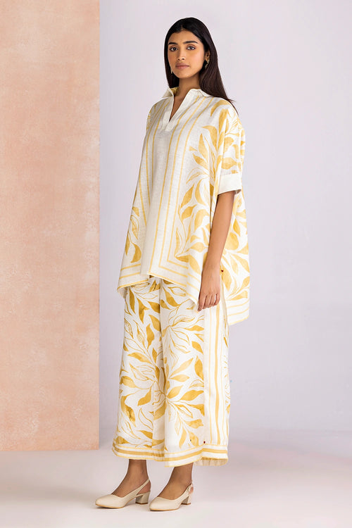 La Feuille Beige Burn Square Co-ord Set