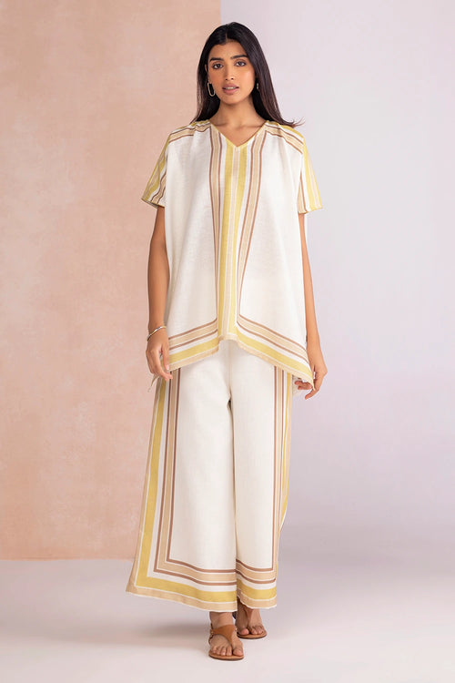 Stripe Drama Citrus Dust Square Co-ord Set