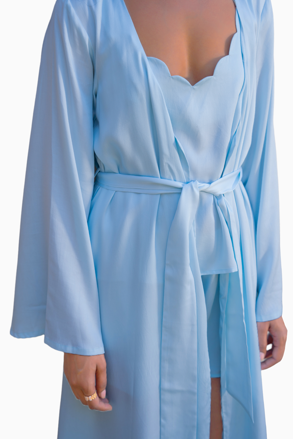 Bit of Blue Camisole and Robe Set