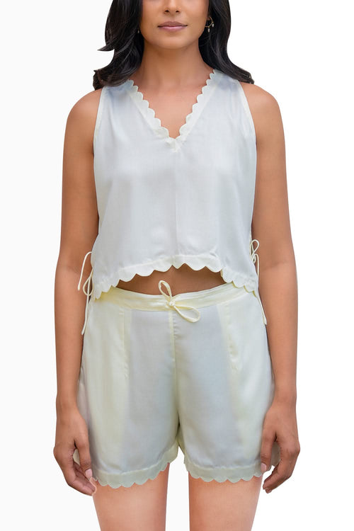 Ivory Yellow Lounge Co-ord