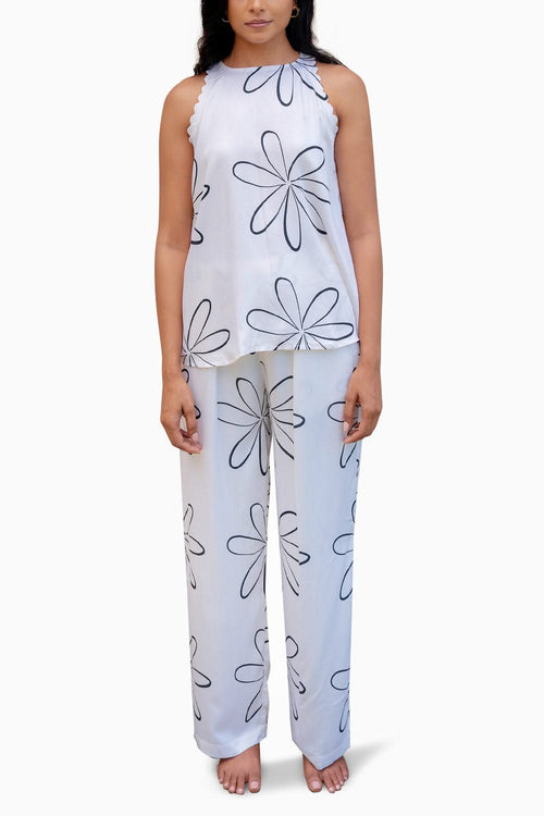 Bloom Printed Back Knot Co-ord