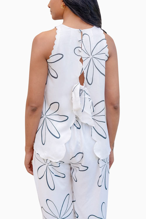 Bloom Printed Back Knot Co-ord