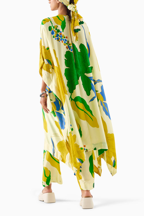 Yellow Rose Kimono Kurta and Pants