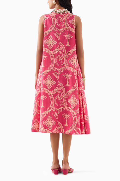 Areca Palm A- Line Dress