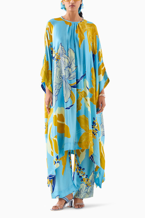 White Rose Kimono Kurta and Pants