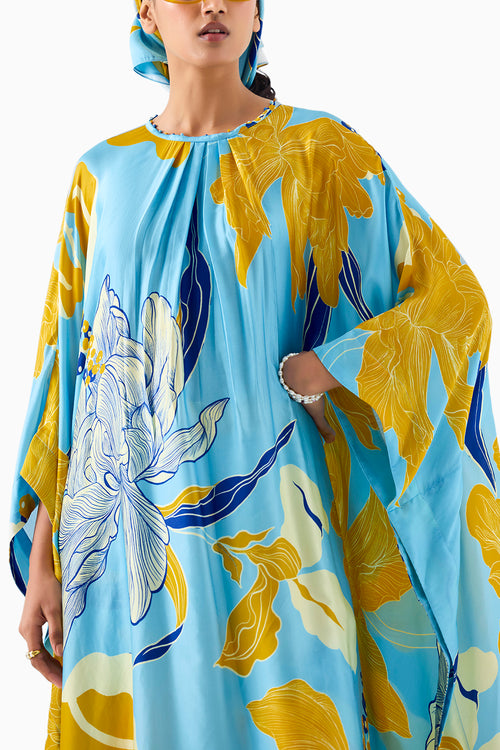 White Rose Kimono Kurta and Pants