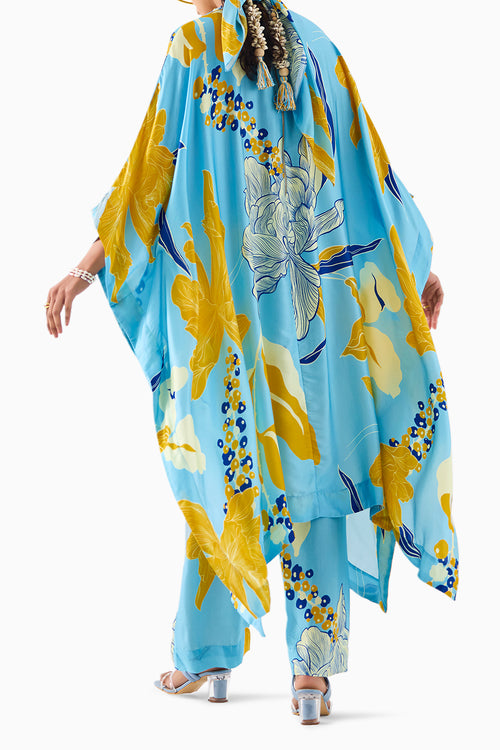 White Rose Kimono Kurta and Pants