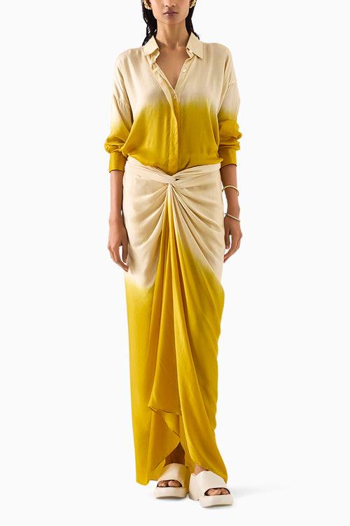 Dawn Draped Shirt Dress