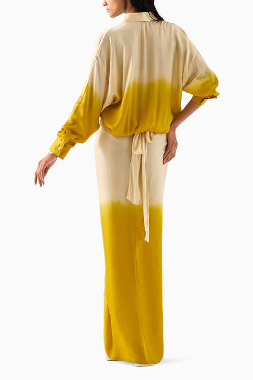 Dawn Draped Shirt Dress