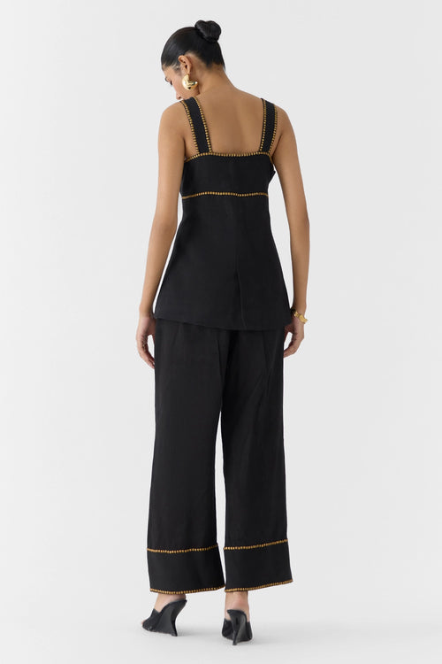 Onyx Linen Blazer And Trousers