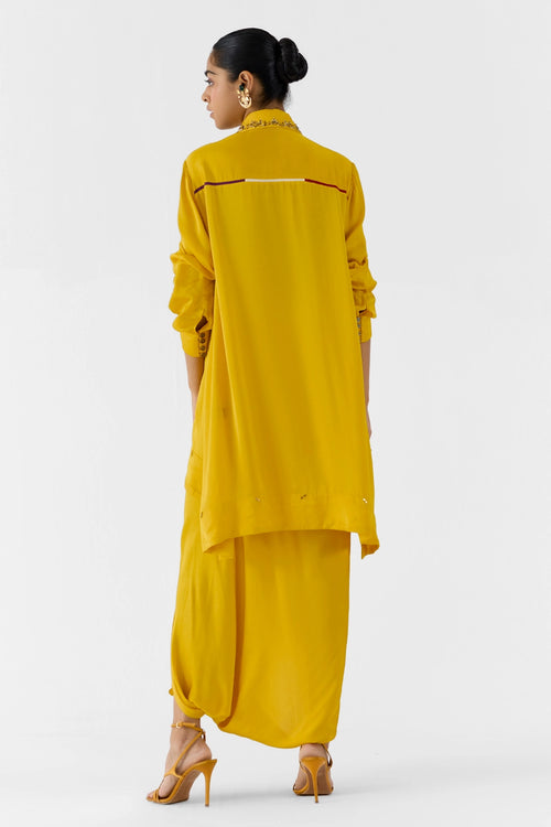 Amber Asymmetric Shirt And Knot Skirt