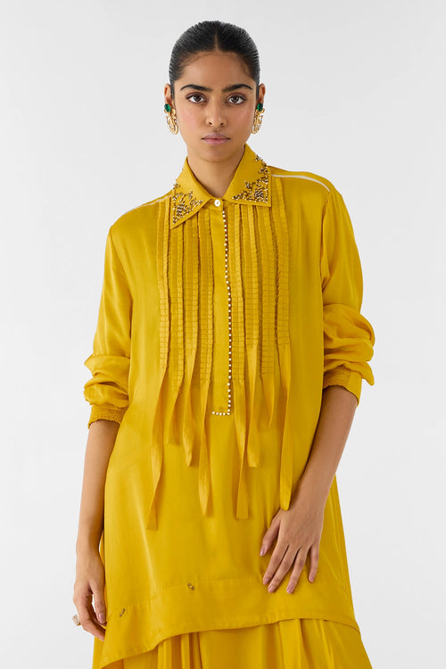 Amber Asymmetric Shirt And Knot Skirt