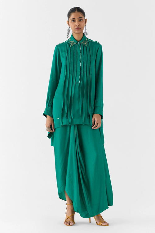 Jasper Asymmetric Shirt And Knot Skirt
