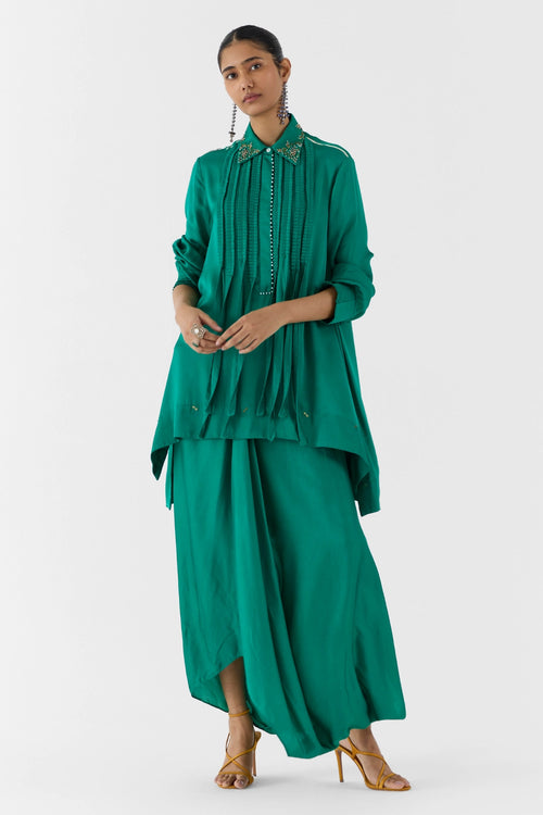 Jasper Asymmetric Shirt And Knot Skirt