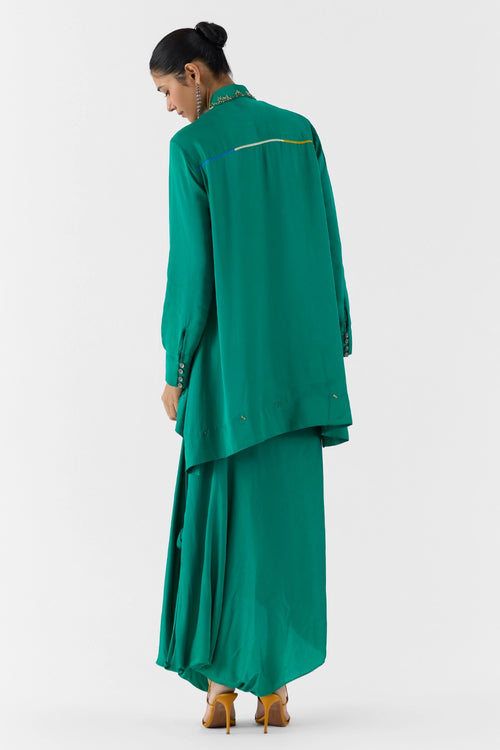 Jasper Asymmetric Shirt And Knot Skirt