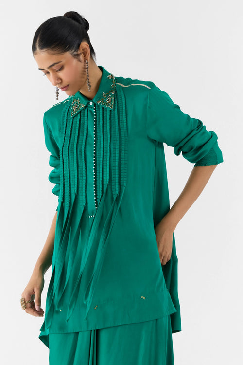 Jasper Asymmetric Shirt And Knot Skirt