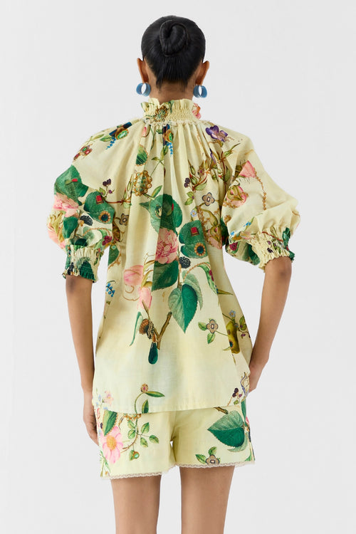 Blossom Ruching Shirt & Shorts