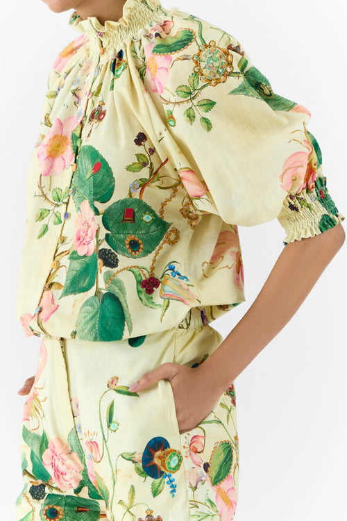 Blossom Ruching Shirt & Shorts
