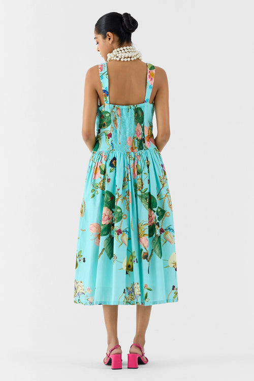 Blue Blossom Sweetheart Dress