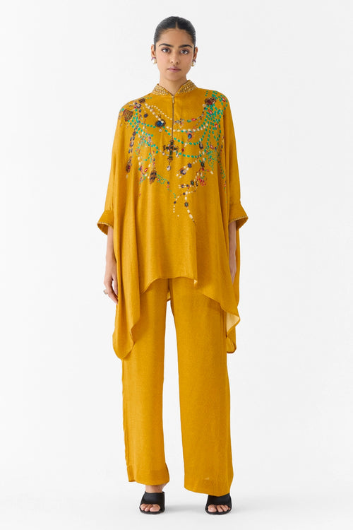Mustard Maharani Kimono & Pants