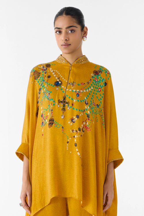 Mustard Maharani Kimono & Pants