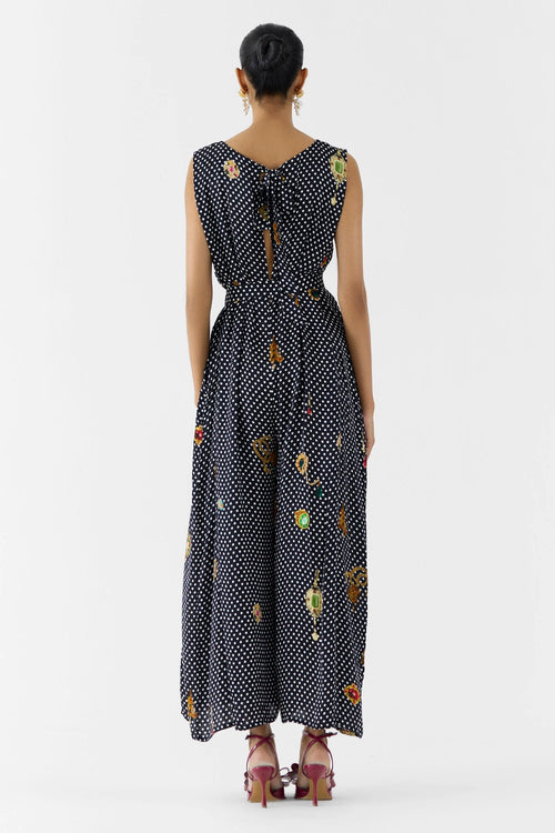 Onyx Polka Dot Jumpsuit