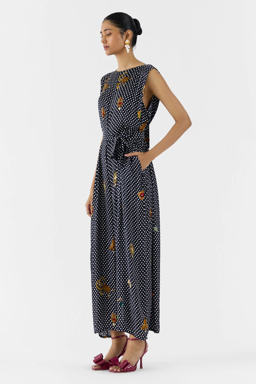 Onyx Polka Dot Jumpsuit
