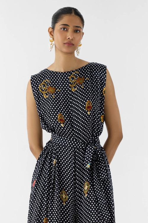 Onyx Polka Dot Jumpsuit