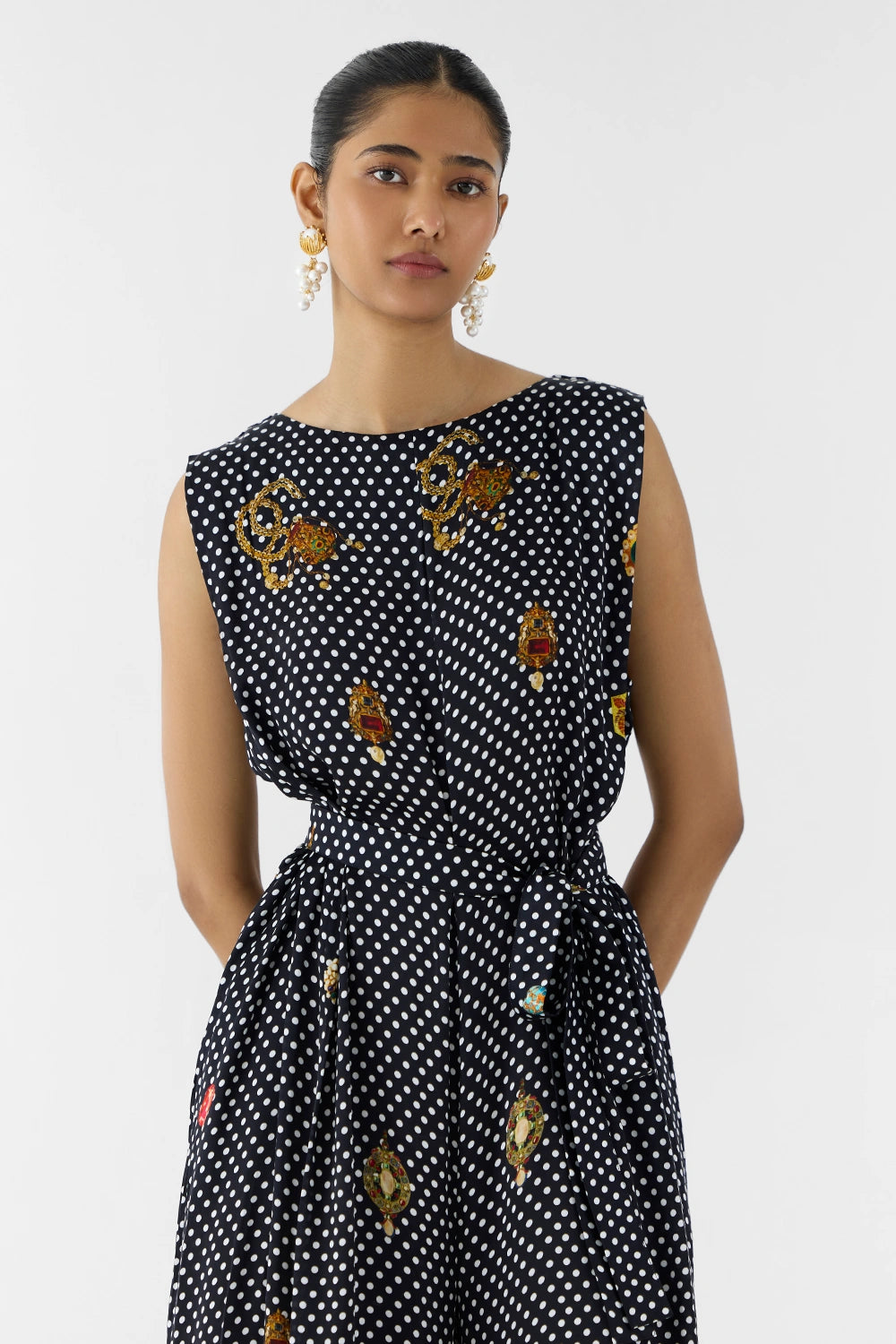 Onyx Polka Dot Jumpsuit