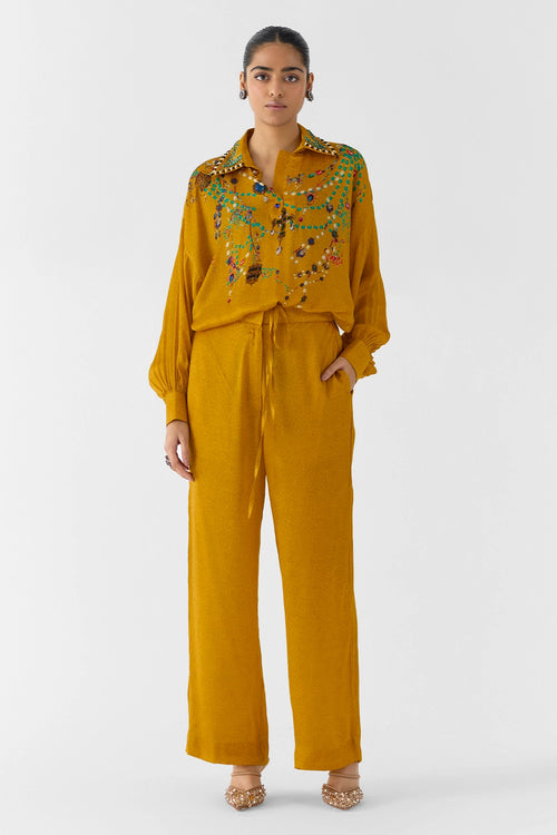 Mustard Maharani Shirt & Pants
