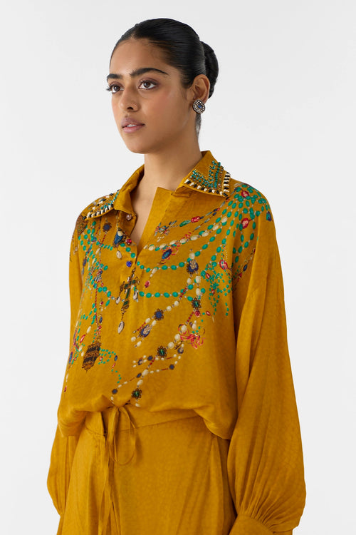 Mustard Maharani Shirt & Pants