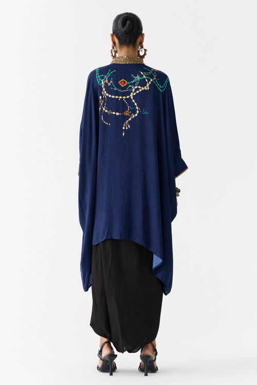 Navy Maharni Kimono & Knot Skirt