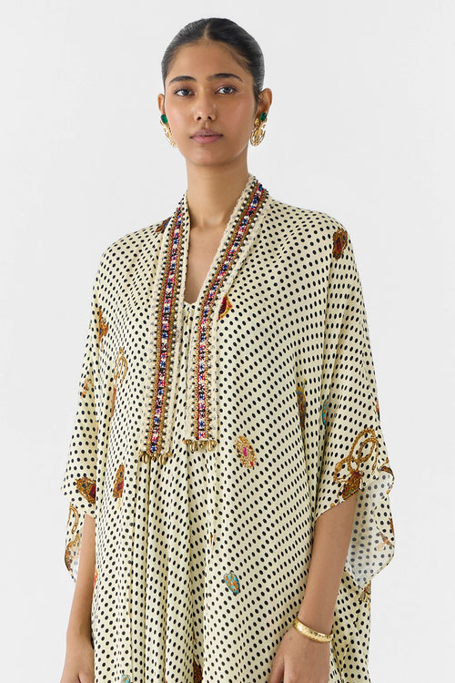 Pearl Polka Dot Strappy Dress & Cape