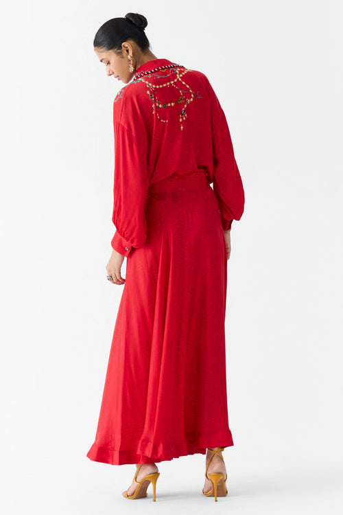 Maharani Crop Top And Skirt